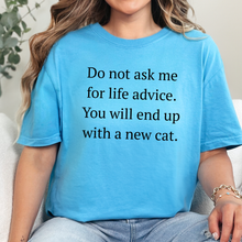 Wholesale Life Advice, New Cat Graphic Tee - Sapphire