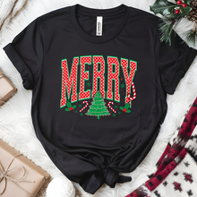 Wholesale Merry Polka Dot Graphic Tee - Heather Black