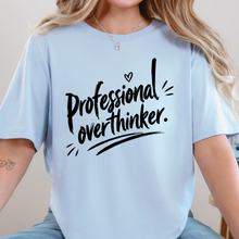 Wholesale Professional Overthinker Graphic Tee - Baby Blue