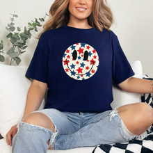 Red, White & Blue Smiley Graphic Tee - Sunshine Styles Boutique