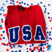 USA glitter and sequin embroidery design - Sunshine Styles Boutique