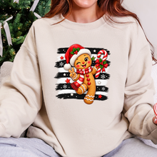 Wholesale Cute Christmas Gingerbread Graphic Sweatshirt - Sand