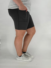 Charcoal Biker Shorts w/ Pockets