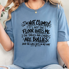 Wholesale I'm Not Clumsy Graphic Tee - Steel Blue