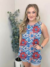 Patriotic Floral Tank Top | Run Ends 2/24 | ETA 42 Days - Sunshine Styles Boutique