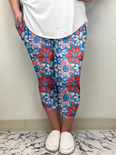 Patriotic Floral Leggings/ Capris | Run Ends 2/24 | ETA 42 Days - Sunshine Styles Boutique