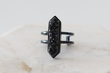 Bangle Collection - Black Magna Raven Quartz Ring