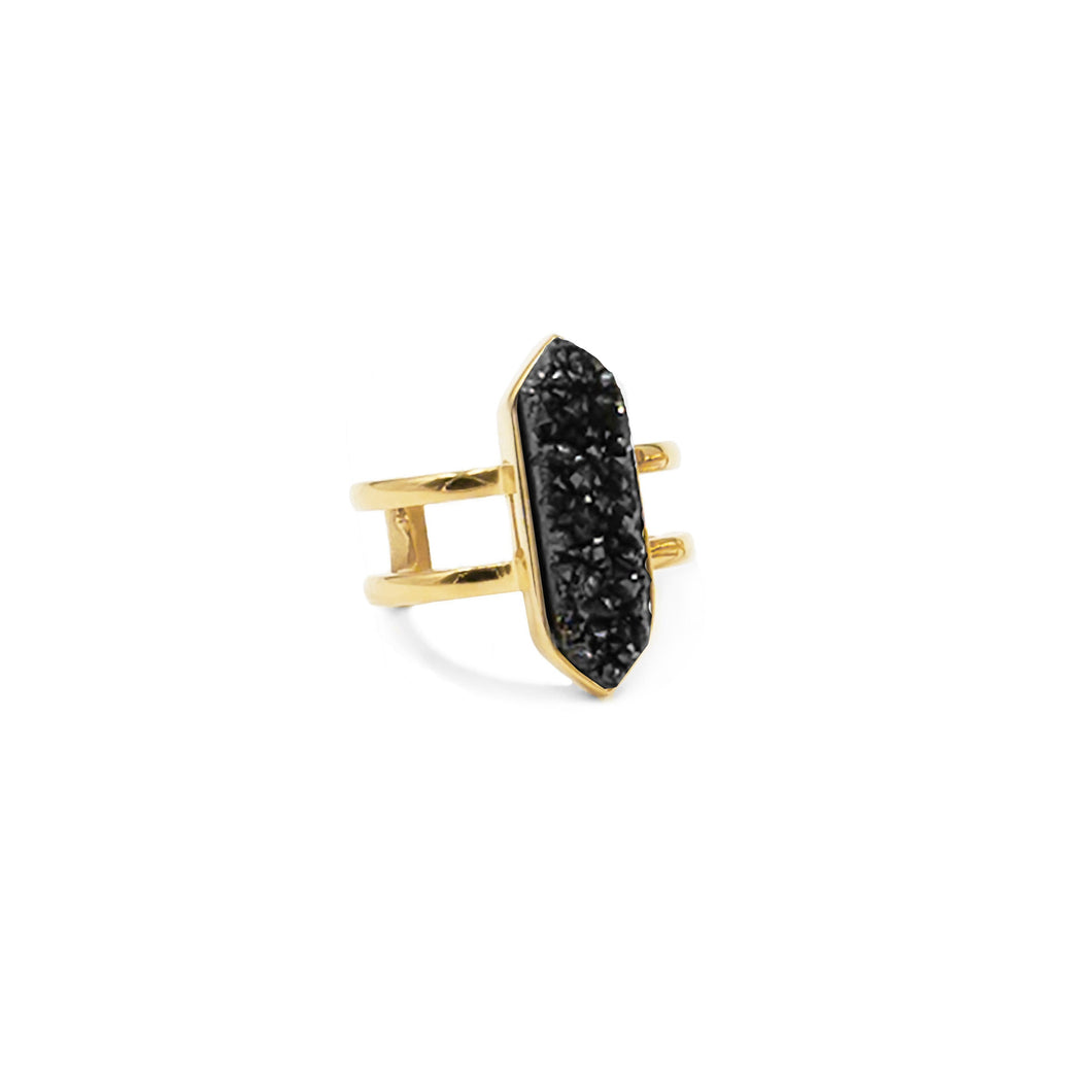 Bangle Collection - Parvus Raven Quartz Ring