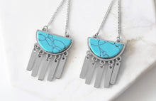 Bianca Collection - Silver Turquoise Earrings