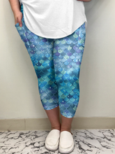 Blue Mermaid Capri w/ Pockets