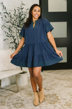 Boot Scootin' Boogie Tiered Dress in Navy - Sunshine Styles Boutique