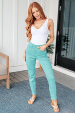 Bridgette High Rise Garment Dyed Slim Jeans in Aquamarine - Sunshine Styles Boutique