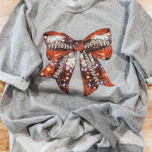 Football bow sweatshirt