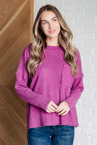 Casual Tuesday Ribbed Knit Sweater in Light Plum