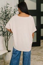 Counter Part Crinkle Woven V-Neck Top in Sand Beige - Sunshine Styles Boutique