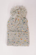 Cover Your Ears Pom Pom Beanie in Grey