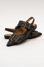 Crazy Train Buckle Pointy Toe Flats