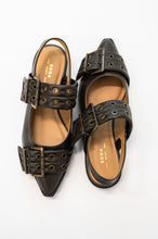 Crazy Train Buckle Pointy Toe Flats