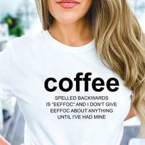 Coffee spelled backwards