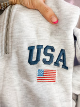 USA with flag quarter zip