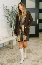 Everything Layer Waffle Knit Open Front Cardigan in Chocolate