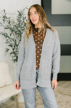 Everything Layer Waffle Knit Open Front Cardigan in Grey