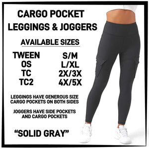 Gray Cargo Leggings