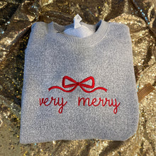 Very merry embroidered knit sweatshirt