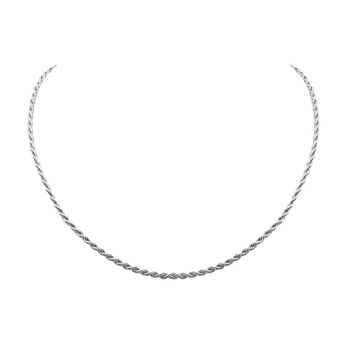 Goddess Collection - Silver Ravel Necklace 2.5 MM