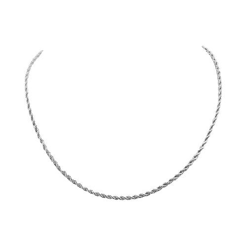Goddess Collection - Silver Ravel Necklace 1.5 MM