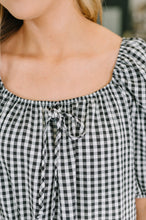 Great Gingham Square Neck Blouse