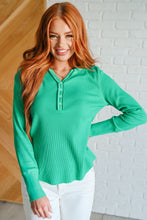 Greensleeves Waffle Knit Henley - Sunshine Styles Boutique