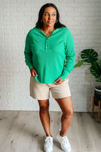 Greensleeves Waffle Knit Henley - Sunshine Styles Boutique