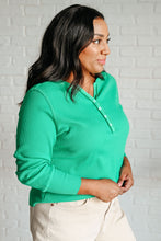 Greensleeves Waffle Knit Henley - Sunshine Styles Boutique
