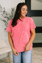 Had to Be There Mineral Wash Tee in Fuchsia