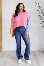 Hit Me With Your Best Shot Colorblock Top in Bright Pink