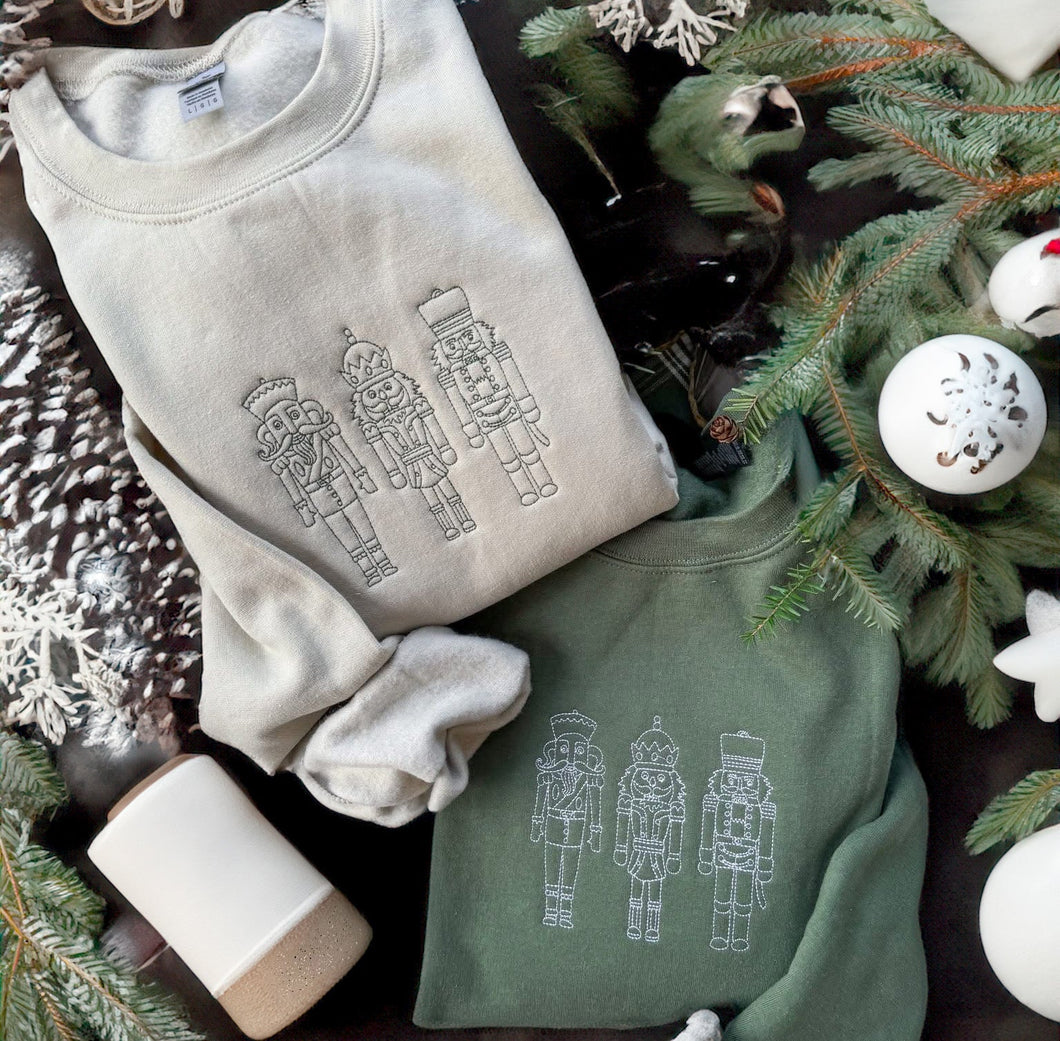 Embroidered neutral nutcrackers