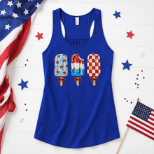 Red white and blue popsicles