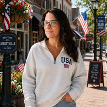 USA with flag quarter zip