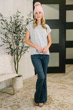 It Starts Here Basic Rolled Sleeve Tee in H Grey - Sunshine Styles Boutique