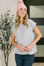 It Starts Here Basic Rolled Sleeve Tee in H Grey - Sunshine Styles Boutique