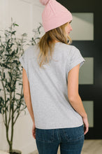 It Starts Here Basic Rolled Sleeve Tee in H Grey - Sunshine Styles Boutique