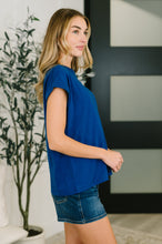 It Starts Here Basic Rolled Sleeve Tee in Lt Navy - Sunshine Styles Boutique