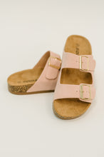 Jete Nubuck Double Buckle Slides in Blush - Sunshine Styles Boutique