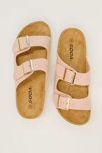 Jete Nubuck Double Buckle Slides in Blush - Sunshine Styles Boutique