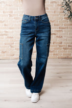 Leila High Rise Cargo Straight Jeans