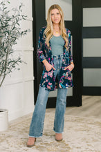 Lizzy Cardigan in Hunter Green Floral Paisley