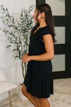 Lizzy Forever Flutter Sleeve Dress in Black