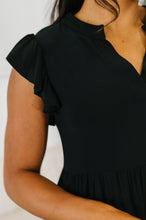 Lizzy Forever Flutter Sleeve Dress in Black