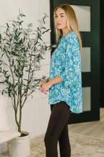 Lizzy Top in Aqua Paisley - Sunshine Styles Boutique